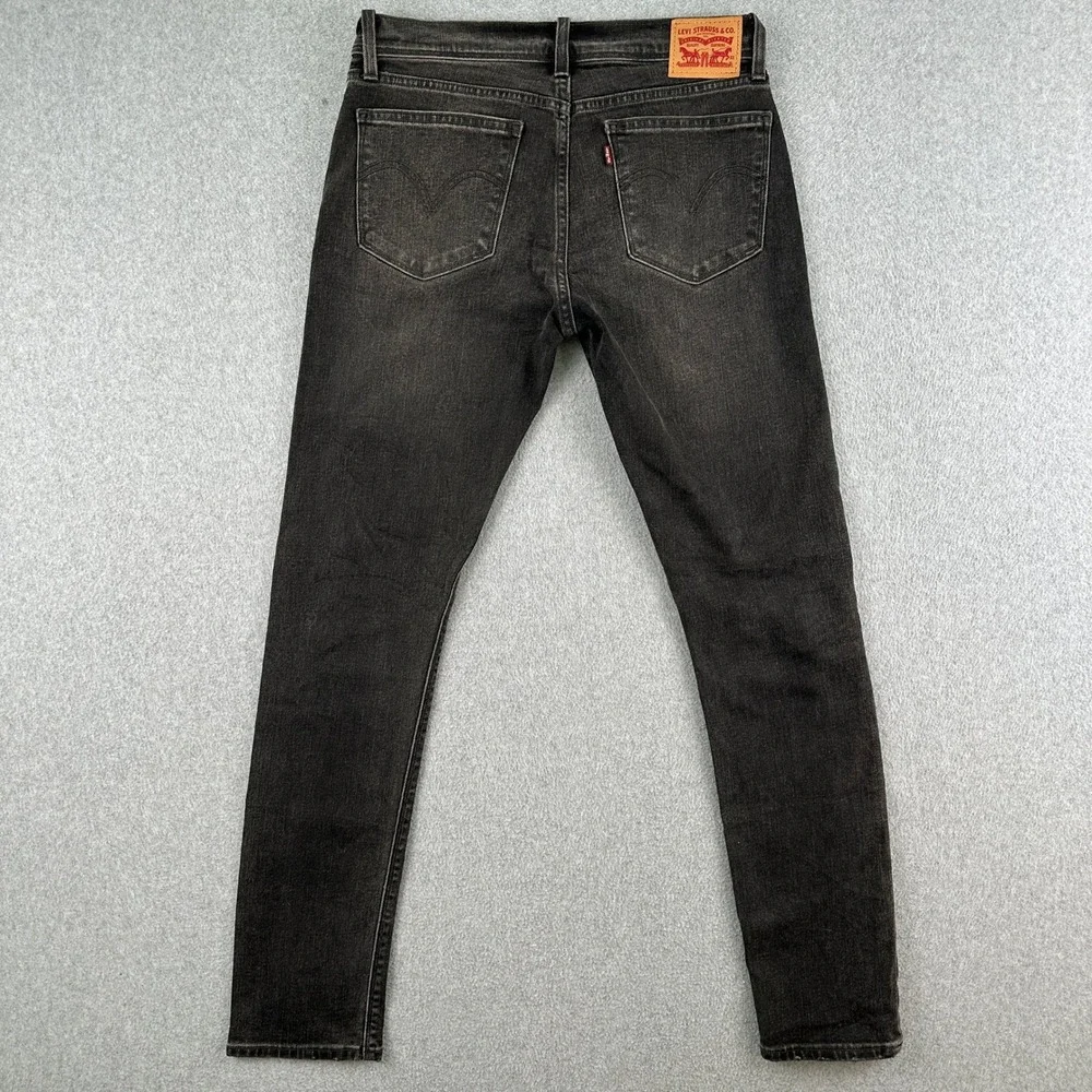 Levi's Jeans Womens 28 Black Boyfriend Skinny Fit Faded Denim Pants Mid‎ Rise